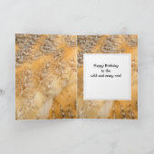 ハッピーバースデーワイルド熱狂する&フレンド水色フクロウ カード (内部)