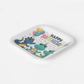 ハッピーバースデーワニ ペーパープレート (傾斜あり)