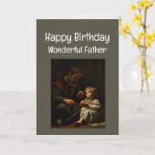 ハッピーバースデーワンダリーファーザー カード (黄色い花)