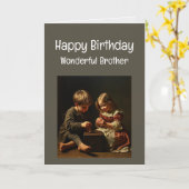 ハッピーバースデーワンダリーブラザー カード (黄色い花)