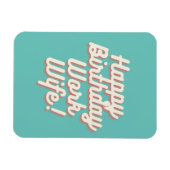 ハッピーバースデーワークウィザードマグネット – Aquamarine マグネット (横)