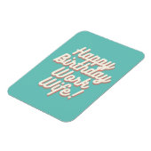 ハッピーバースデーワークウィザードマグネット – Aquamarine マグネット (左側)