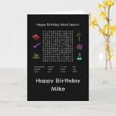 ハッピーバースデーワード検索マイク カード (黄色い花)