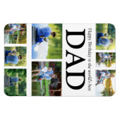 ハッピーバースデーワールドの最高のパパ8写真 マグネット (横)