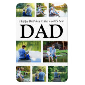 ハッピーバースデーワールドの最高のパパ8写真 マグネット (縦)
