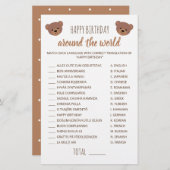 ハッピーバースデーワールドゲームテディベア (正面/裏面)