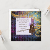 ハッピーバースデーヴィンテージクイーンフェアリー カード (正面/裏面インサイチュ)