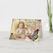 ハッピーバースデーヴィンテージコラージュ カード (正面)