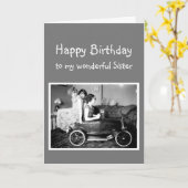 ハッピーバースデーヴィンテージシスターズラブ カード (黄色い花)