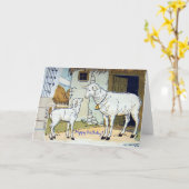 ハッピーバースデーヴィンテージシープコラージュ カード (黄色い花)