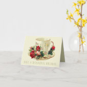 ハッピーバースデーヴィンテージチーカップ挨拶カード カード (黄色い花)