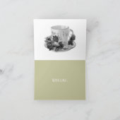 ハッピーバースデーヴィンテージチーカップ挨拶カード カード (内部)