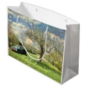 ハッピーバースデーヴィンテージトラックサンセット ラージペーパーバッグ (裏面アングル)