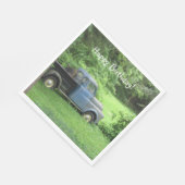 ハッピーバースデーヴィンテージトラック スタンダードランチョンナプキン (角)