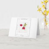 ハッピーバースデーヴィンテージバラフローラ水色 カード (黄色い花)