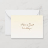 ハッピーバースデーヴィンテージバラ、リリー・オブ・ザ・バレー ノートカード (裏面)