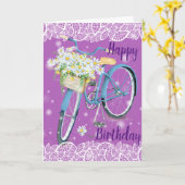 ハッピーバースデーヴィンテージ カード (黄色い花)