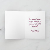 ハッピーバースデーヴェネツィアマスクの女性カード カード (内部)