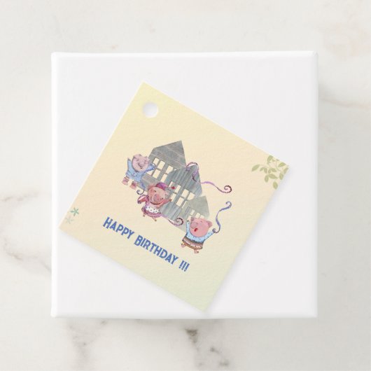 ハッピーバースデー三匹の小祝豚 フェイバータグ (インサイチュ)