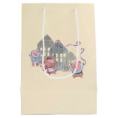 ハッピーバースデー三匹の小祝豚 ミディアムペーパーバッグ (裏面)