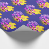 ハッピーバースデー三花柄 ラッピングペーパー (角)