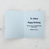 ハッピーバースデー不動産仲介業者不動産代理店不動産おもしろい カード (内部)