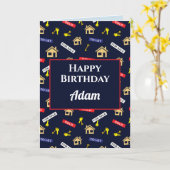 ハッピーバースデー不動産仲介業者不動産代理店不動産おもしろい カード (黄色い花)