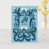 ハッピーバースデー中世フローラレターフレームCC1283 カード (黄色い花)