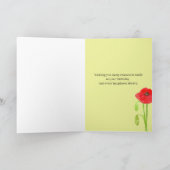 ハッピーバースデー事務局長ポピー・フラワー カード (内部)