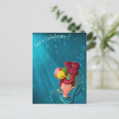 ハッピーバースデー人魚 ポストカード (スタンド正面)