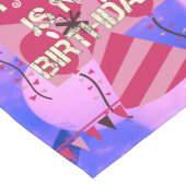 ハッピーバースデー今日は私の誕生日テーブルランナー ロングテーブルランナー (コーナー)