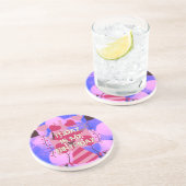 ハッピーバースデー今日は私の誕生日ブルーバルーン コースター (側面)