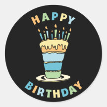 ハッピーバースデー付きケーキデザイン