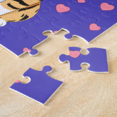 ハッピーバースデー付きネームテンプレートキッズキャットパズル ジグソーパズル (側面)