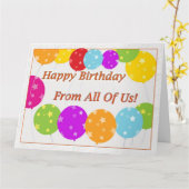 ハッピーバースデー付き風船カード カード (黄色い花)