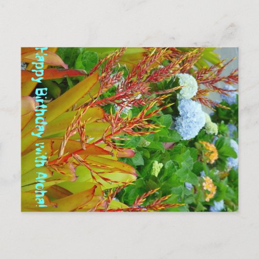 ハッピーバースデー付アロハポストカード ポストカード (正面)