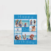 ハッピーバースデー任意の年齢カード – カスタムフォトコラージュ カード (正面)