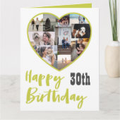 ハッピーバースデー任意の年齢数々のの丁合挨拶 カード (正面)