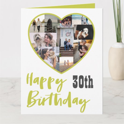 ハッピーバースデー任意の年齢数々のの丁合挨拶 カード (正面)