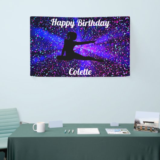 ハッピーバースデー体操バパーソナライズされたナー 横断幕