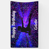 ハッピーバースデー体操バパーソナライズされたナー 横断幕 (縦)