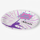 ハッピーバースデー体操パーソナライズされた紙プラット ペーパープレート (アングル)