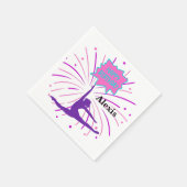 ハッピーバースデー体操パーソナライズされた スタンダードカクテルナプキン (角)