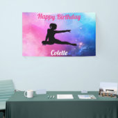 ハッピーバースデー体操ピンク&ブルーバナー 横断幕 (トレードショー)