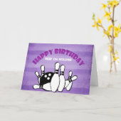 ハッピーバースデー保オン転がのボーリングテーマ カード (黄色い花)