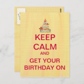 ハッピーバースデー保CalmカスタムPostkage ポストカード (正面/裏面)