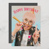 ハッピーバースデー保ITサッシー誕生日 シーズンカード (正面/裏面)