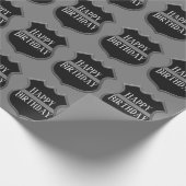 ハッピーバースデー修正バッジ ラッピングペーパー (角)