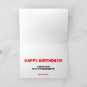 ハッピーバースデー元：エドナ・スパルクレブレイト!!! カード (内部)