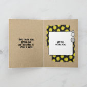 ハッピーバースデー兄弟の写真黄 カード (内部)